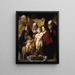 La Sainte Famille avec sainte Anne et le jeune Baptiste et ses parents - Jacob Jordaens — inramlat konstverk på väggen