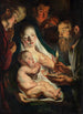La Sainte Famille avec les bergers - Jacob Jordaens — vy av konstverket