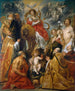 La vénération de l'Eucharistie - Jacob Jordaens — vy av konstverket