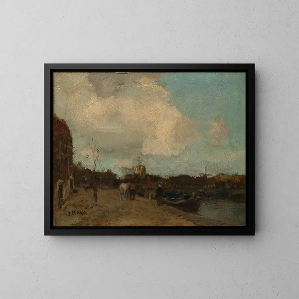 Bord du canal - Jacob Maris — inramlat konstverk på väggen