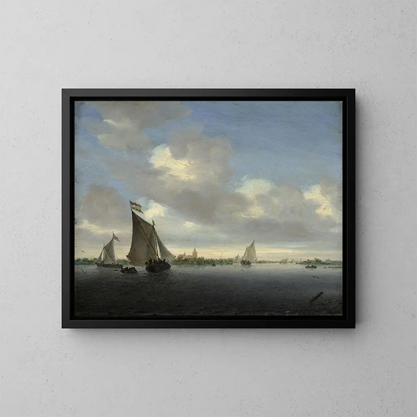 Marine - Jacob Salomonsz van Ruysdael — inramlat konstverk på väggen