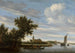 Vue de rivière avec église et bac - Jacob Salomonsz van Ruysdael — vy av konstverket
