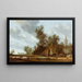 La halte à l'auberge - Jacob Salomonsz van Ruysdael — inramlat konstverk på väggen