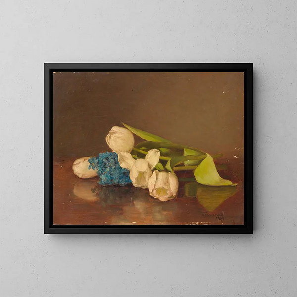 Tulipes couchées - Jacob Taanman — inramlat konstverk på väggen