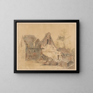 Rune d'une maison - Jacob de Vos — inramlat konstverk på väggen