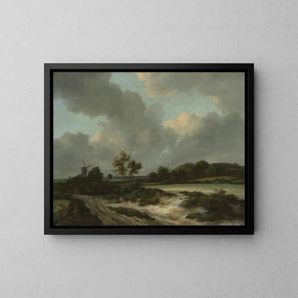 Fields of Wheat - Jacob van Ruisdael — inramlat konstverk på väggen