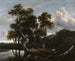 stor buske av träd vid vattnet - Jacob van Ruisdael — vy av konstverket