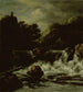 Landskapsbild med vattenfall - Jacob van Ruisdael — vy av konstverket