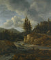 Landskapslandskap med en flodström - Jacob van Ruisdael — vy av konstverket