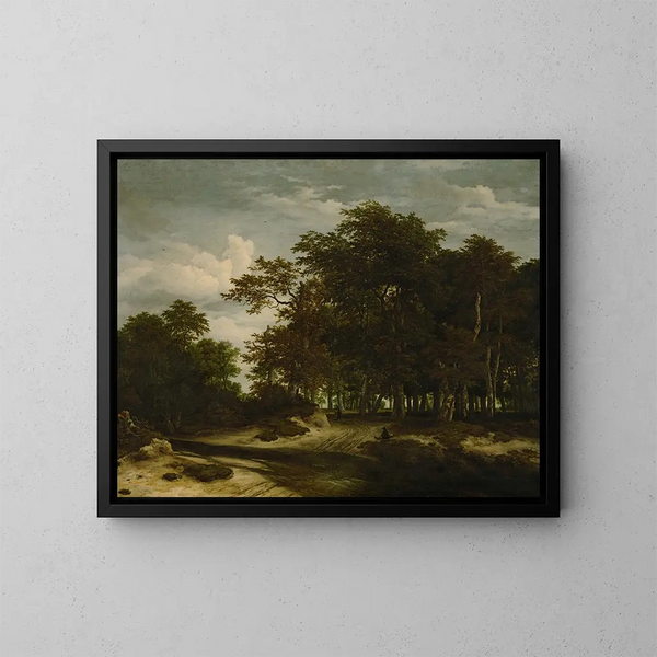 La Grande Forêt - Jacob van Ruisdael — inramlat konstverk på väggen