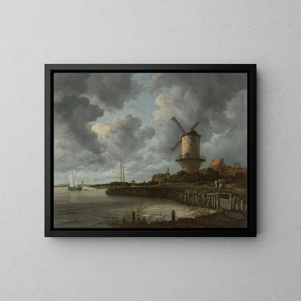 Le Moulin à Wijk bij Duurstede - Jacob van Ruisdael — inramlat konstverk på väggen