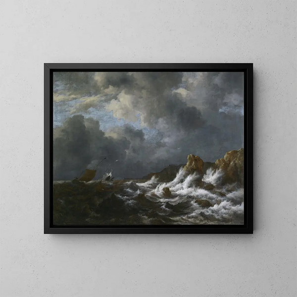 Vy från Norges kust - Jacob van Ruisdael — inramlat konstverk på väggen