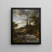 Cascade i Norge - Jacob van Ruisdael — inramlat konstverk på väggen