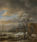vinterlandskap - Jacob van Ruisdael — vy av konstverket