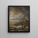 vinterlandskap - Jacob van Ruisdael — inramlat konstverk på väggen