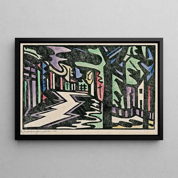 Composition XII nr 3 - Jacoba van Heemskerck — inramlat konstverk på väggen
