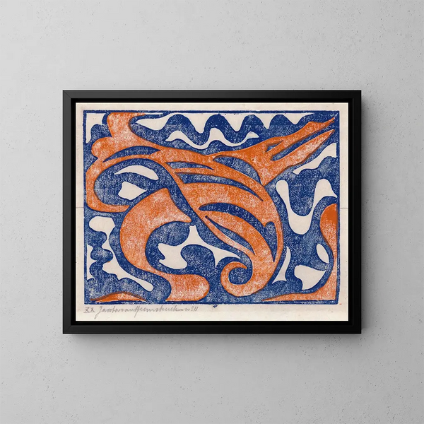 Composition XX - Jacoba van Heemskerck — inramlat konstverk på väggen