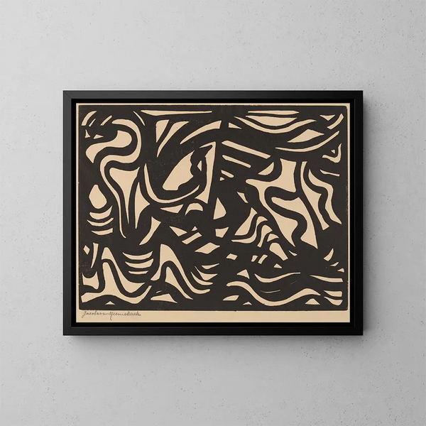 Composition n° 86 - Jacoba van Heemskerck — inramlat konstverk på väggen