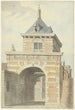 Vue de l'ancienne Vriesche Poort à Alkmaar - Jacobus Andreas Crescent — vy av konstverket