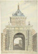 Vue de l'ancienne Vriesche Poort à Alkmaar de face - Jacobus Andreas Crescent — vy av konstverket
