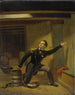 Jan van Speijk tänder krutladdningen den 5 februari 1831 - Jacobus Schoemaker Doyer — vy av konstverket