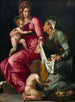 La Vierge à l'Enfant avec sainte Élisabeth et saint Jean-Baptiste - Jacopino del Conte — vy av konstverket
