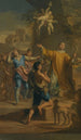 Utomhusscen med en helgon i extas omgiven av fromma - Jacopo Alessandro Calvi — vy av konstverket