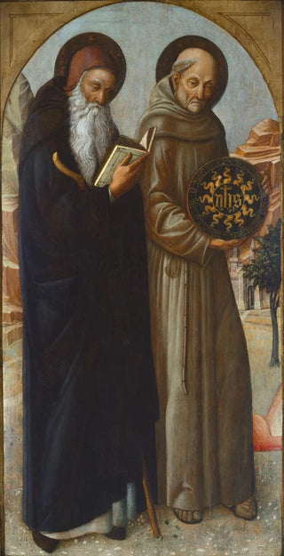 Jacopo Bellini - Saint Anthony Abbot and Saint Bernardino of Siena.webp