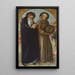 Saint Antoine Abbé och Saint Bernardin de Sienne - Jacopo Bellini — inramlat konstverk på väggen