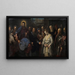 Le Christ et la femme adultère - Jacopo Tintoretto — inramlat konstverk på väggen
