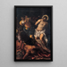 Korsfästelsen - Jacopo Tintoretto — inramlat konstverk på väggen