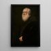 den bearded mannen - Jacopo Tintoretto — inramlat konstverk på väggen