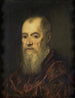 porträtt av en man i röd kappa - Jacopo Tintoretto — vy av konstverket