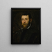 porträtt av en skäggig man, kanske prins Antonio di Santacroce från Rom - Jacopo Tintoretto — inramlat konstverk på väggen