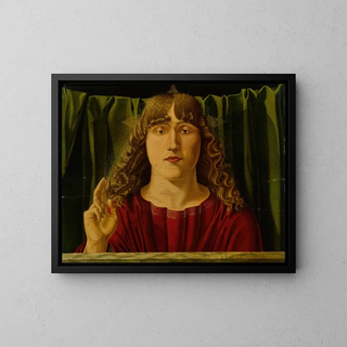 Le Christ bénissant - Jacopo da Valenza — inramlat konstverk på väggen