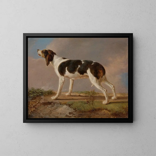 En jakt hund - Jacques-Laurent Agasse — inramlat konstverk på väggen