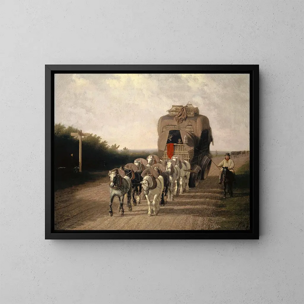 Le transporteur Ludlow - Jacques-Laurent Agasse — inramlat konstverk på väggen