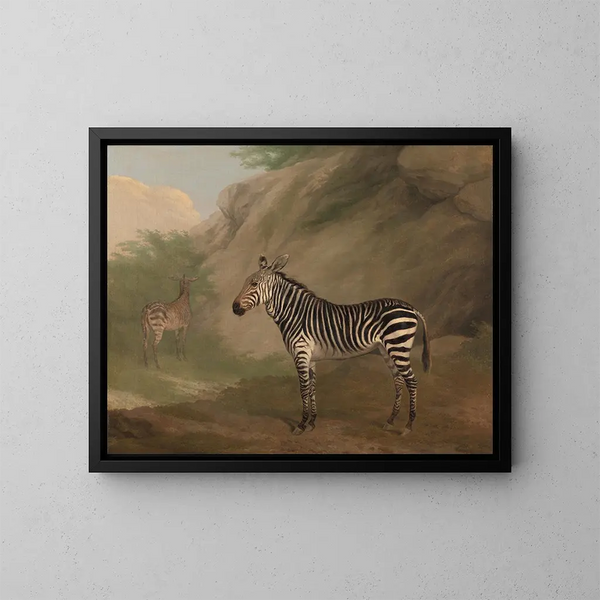 Zèbre - Jacques-Laurent Agasse — inramlat konstverk på väggen