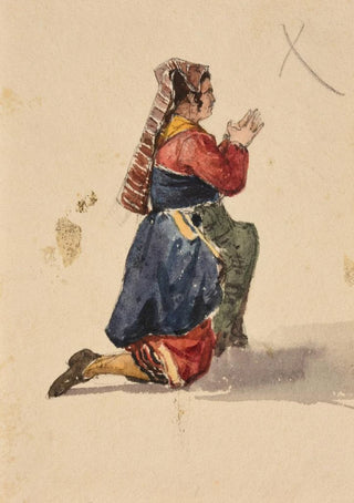 JacquesRaymond Brascassat - tude de femme agenouille.webp