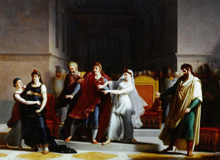 sista scenen ur tragedin Rodogune på Théâtre-Français - Jacques Augustin Pajou — vy av konstverket