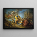 Allegori till minne av publiceringen av Aix-la-Chapelle-freden den 13 februari 1749 - Jacques Dumont — inramlat konstverk på väggen