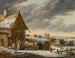 En rysk vinterlandskap - Jacques François Joseph Swebach-Desfontaines — vy av konstverket