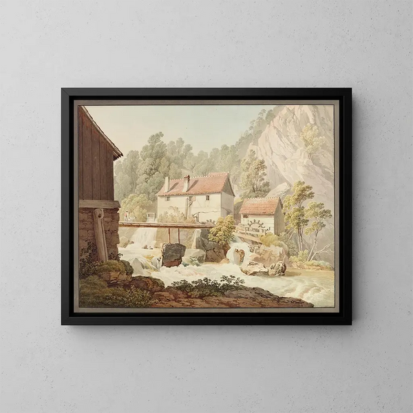 Moulin des Roches - Jacques Henri Juillerat — inramlat konstverk på väggen
