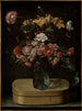 Bouquet de fleurs sur une boîte en carton - Jacques Linard — vy av konstverket