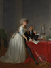 Antoine Laurent Lavoisier 1743-1794 och Marie Anne Lavoisier Marie Anne Pierrette Paulze 1758-1836 - Jacques Louis David — vy av konstverket