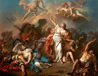 Apollon och Diane attackerar Niobés barn - Jacques Louis David — vy av konstverket