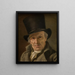 L'homme au chapeau - Jacques Louis David — inramlat konstverk på väggen