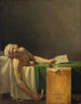 Marat mördad - Jacques Louis David — vy av konstverket
