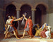 Le Serment des Horaces - Jacques Louis David — vy av konstverket