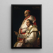porträtt av påven Pius VII och kardinal Caprara - Jacques Louis David — inramlat konstverk på väggen